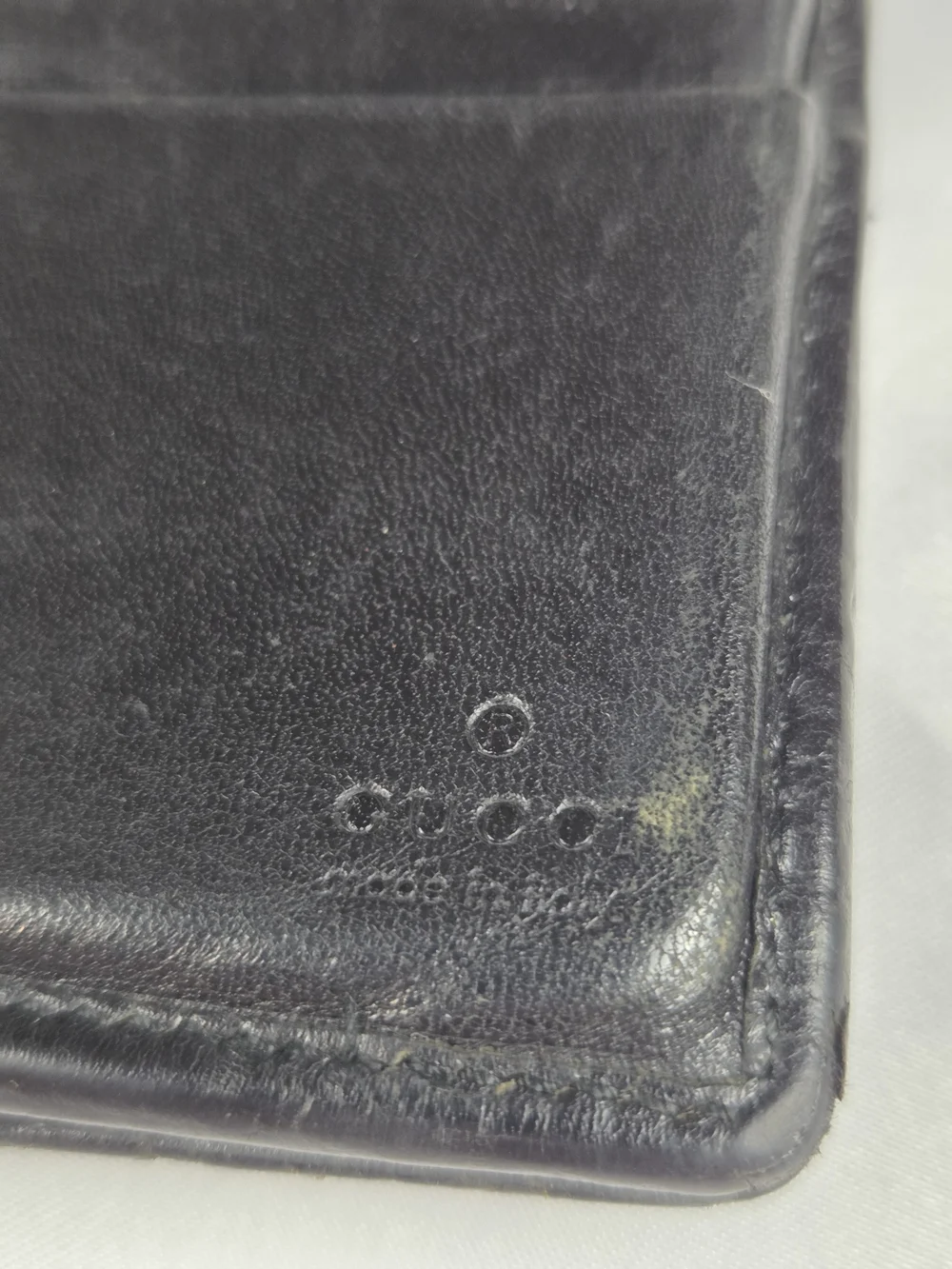 Authentic Gucci Black GG Canvas Bifold Wallet Hidden Coin Pouch Leather